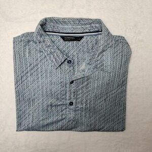 7 Diamond Polo Shirt Mens Large Blue Liv Golf Sand Hills 4-Way Stretch Soft Work